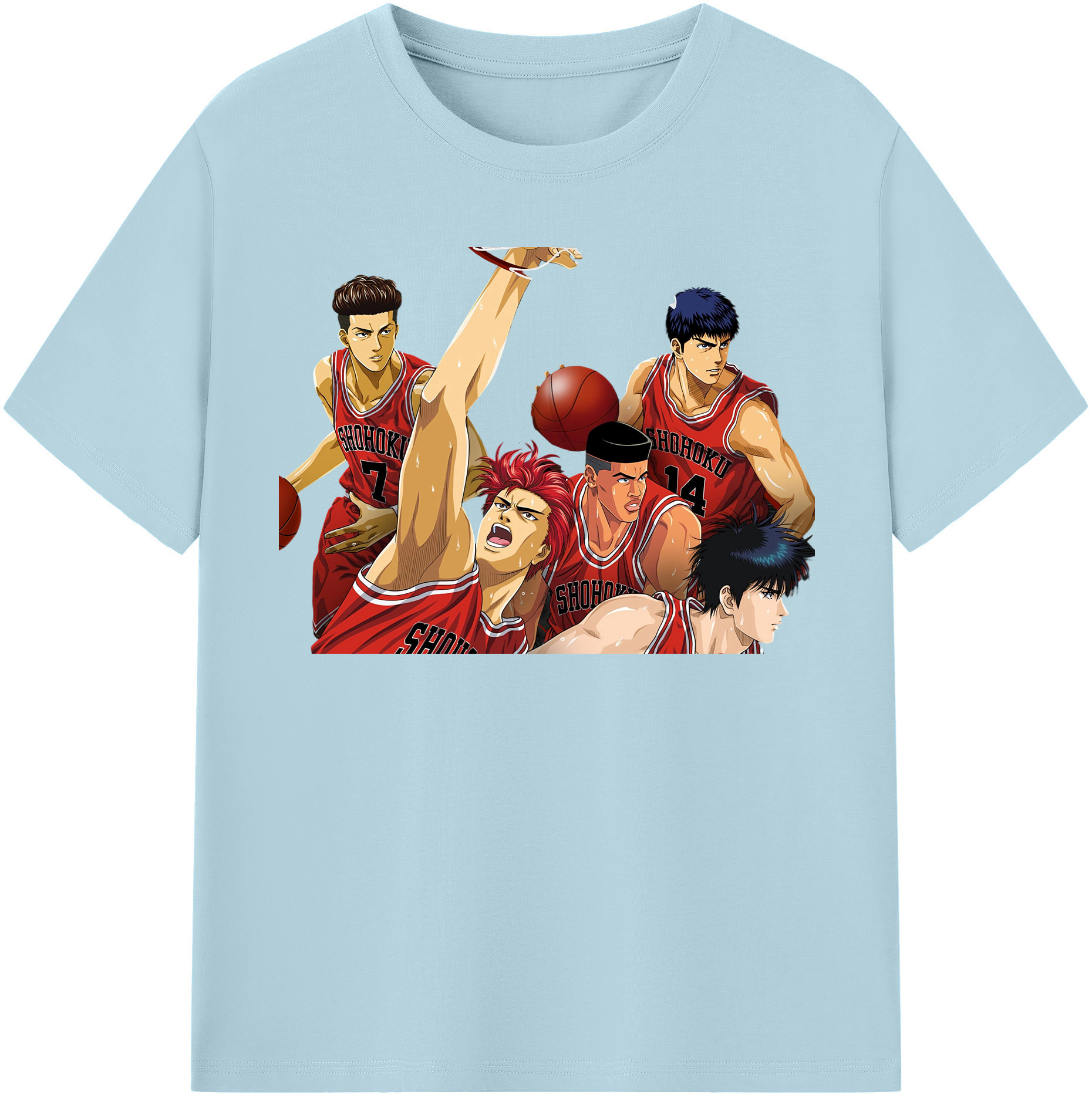 （画像用） SLAM DUNK／スラムダンク 綿100％半袖Tシャツ（フロントプリント）